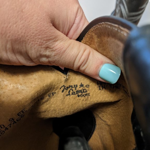 Men's Tony Lama Segar black boot #7900 - Picture 6 of 11